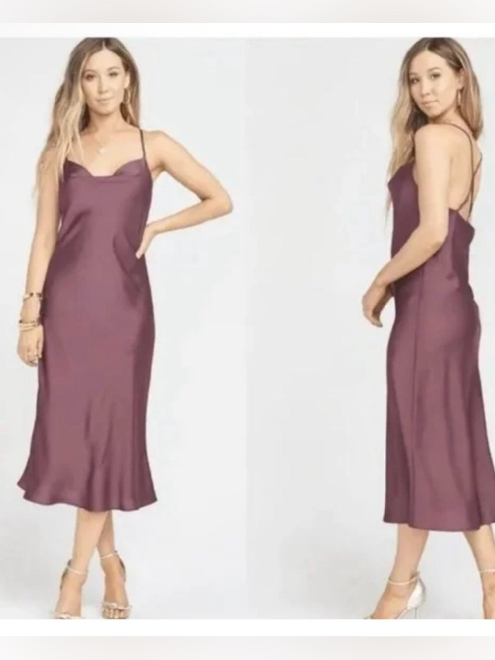 Show Me Your Mumu The Verona Midi Dress in Dusty Plum - Small